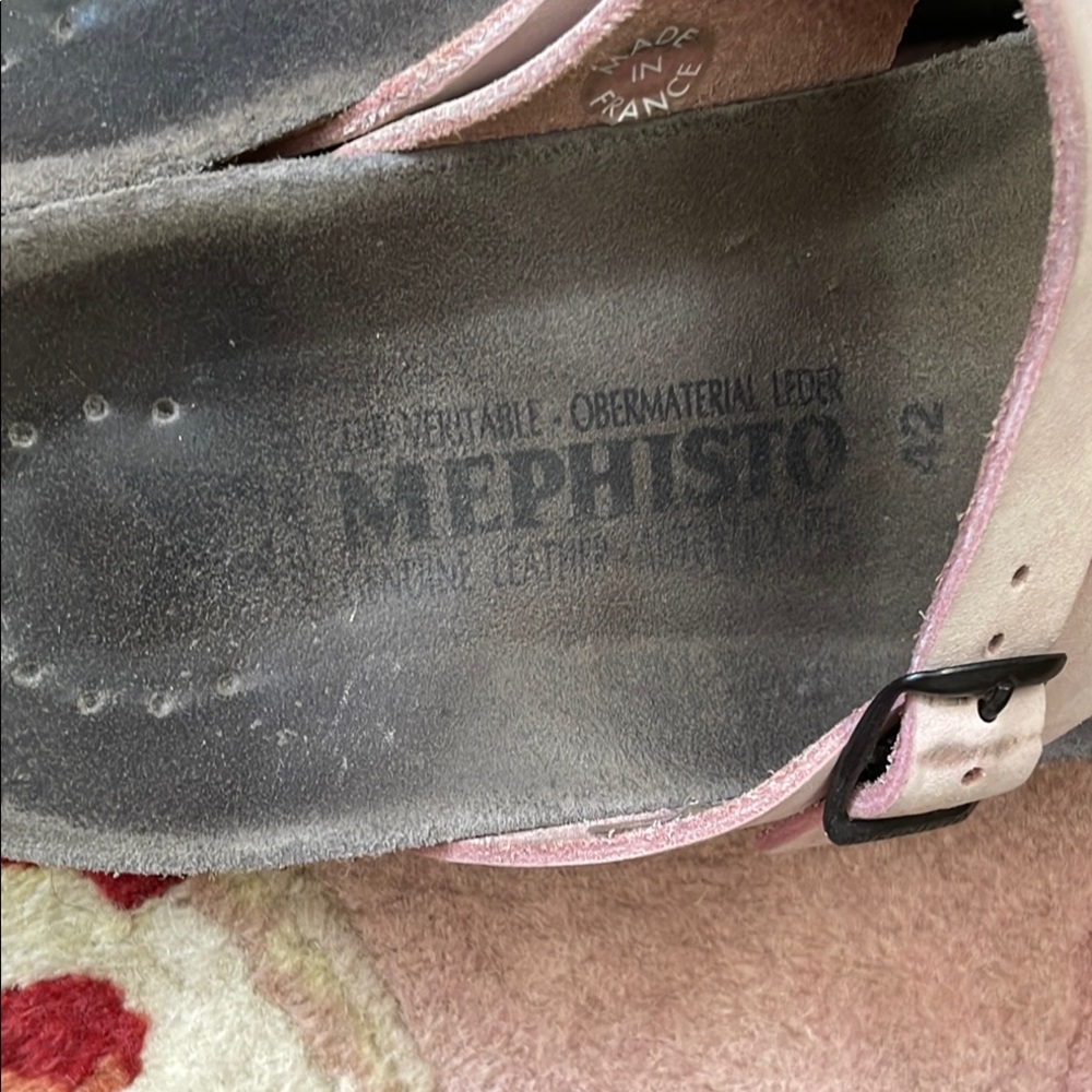 Mephisto Pink Sandals Comfortable Summer Footwear - Picture 2 of 7